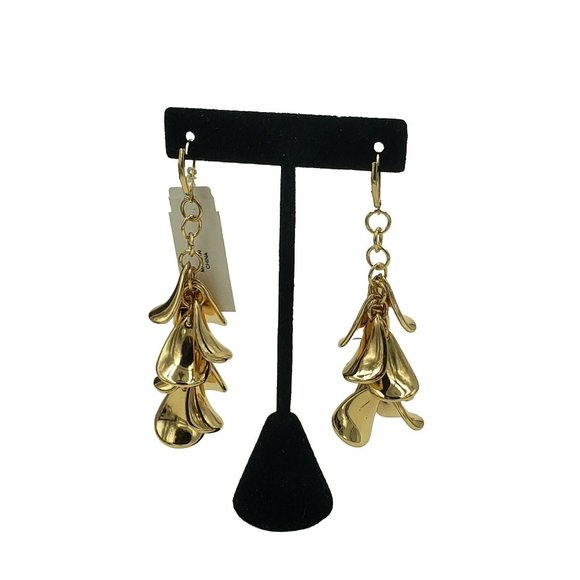 Linea by Louis Dell'Olio Gold Tone Necklace and Earring Set 59" - Picture 6 of 15